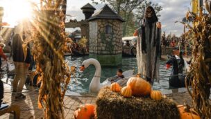 Halloween-Dekorationen im Taunus Wunderland