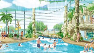 Konzept eines Wasserparks in Chessington World of Adventures