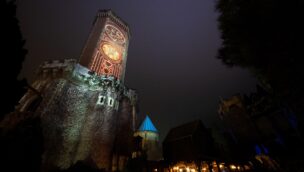 Die Mapping-Show auf dem Mystery Castle im Phantasialand