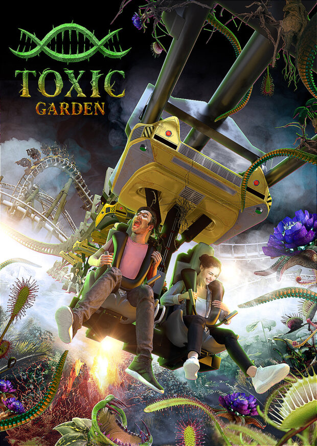 Toxic Garden Heide Park Looping-Achterbahn Visual