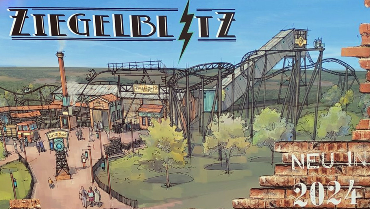 Ziegelblitz-Achterbahn 2023 neu im Jaderpark
