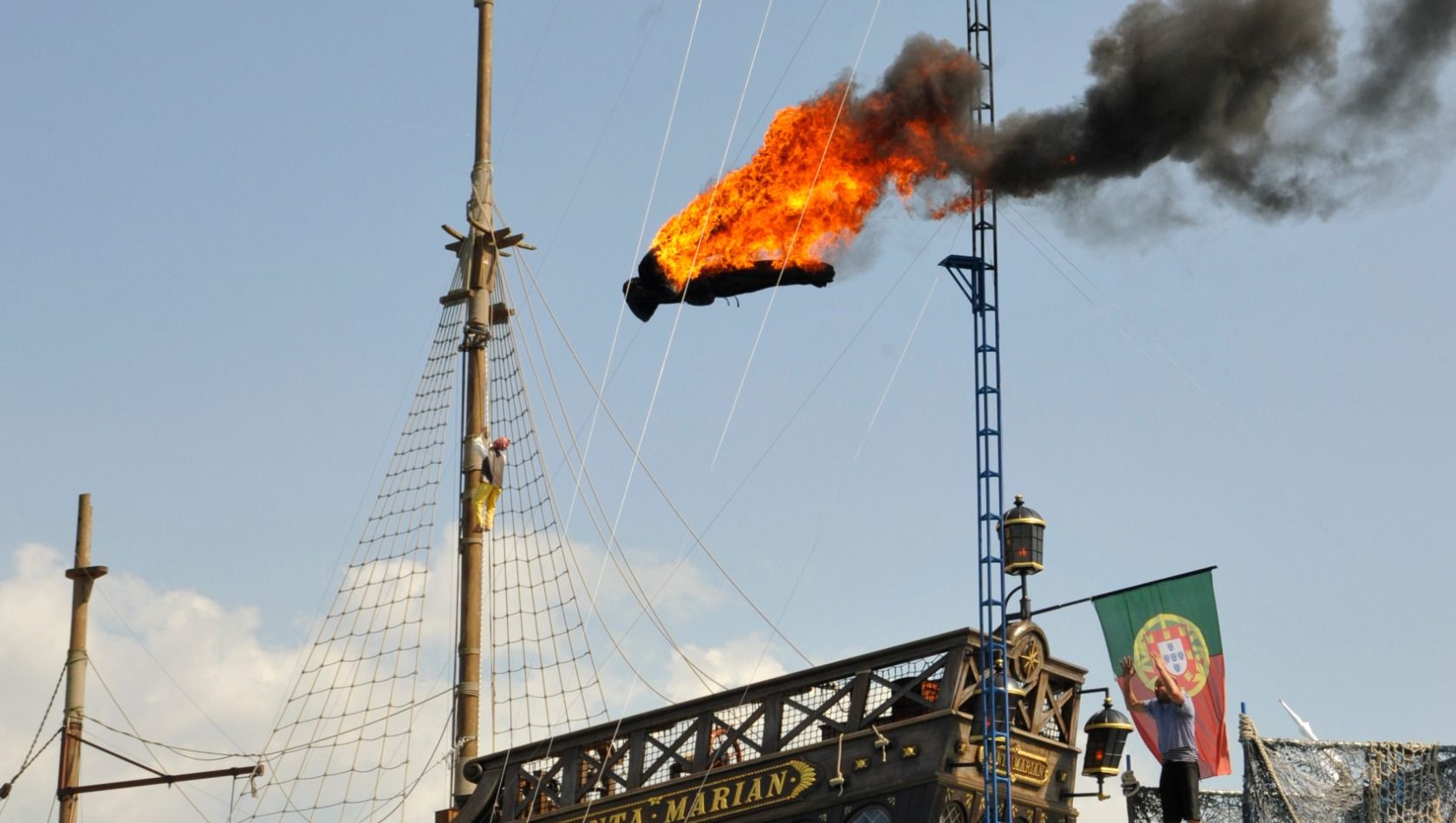 Retorno dos Piratas Europa-Park Wasser Show Feuer